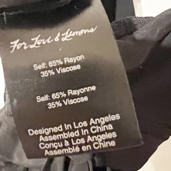 For Love & Lemons Georgi Open Back Tie Sleeve Low V Front Jumpsuit Black Small - Picture 8 of 13